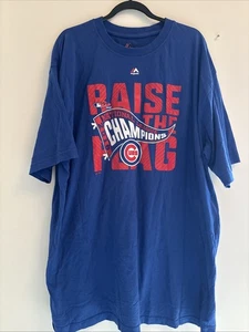 MAJESTIC Herren Chicago Cubs 2016 NL Champs 2XLT Raise The Flag Baseball T-Shirt - Bild 1 von 6