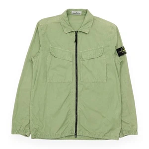 Sobrecamisa Stone Island Nueva Temporada Algodón Cepillado Lona Talla Grande Verde - Imagen 1 de 4