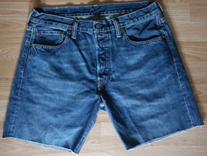 Levi Strauss & Co Men's "Cut Down" Denim Jeans Shorts 501 Series Waist 32" Blue - Picture 1 of 9