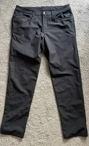 Lululemon ABC Pants Classic Men's 34x32 M5426S Melanite (Dark Gray) 5 Pocket EUC - Picture 1 of 6