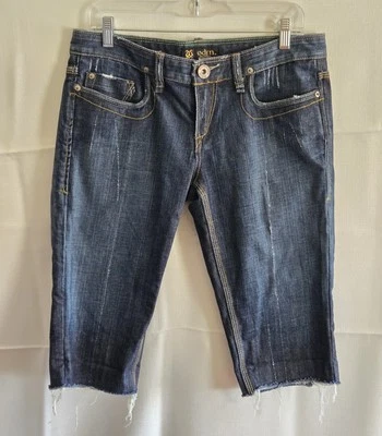 Pantalones de mezclilla capri ODYN Orik Mere Kaffe para mujer tiro bajo talla 30 Y2K Foto 1 de 4