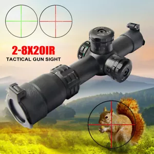 2-8X20 IR Hunting Riflescopes Red Green Mil-dot Reticle Optical Sight - Picture 1 of 12