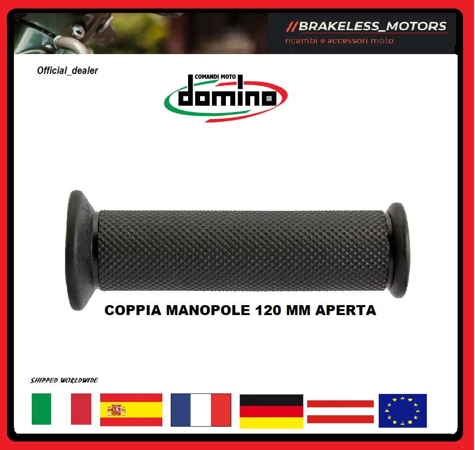 COPPIA MANOPOLE 120mm DOMINO KYMCO   PEOPLE S DD EURO3 125 07-08 - QUANNON NAKED Foto 1 de 4