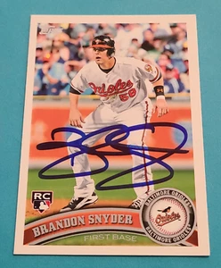 Brandon Snyder Rookie signiert 2011 Topps #213 Baltimore Orioles Autogramm Auto - Bild 1 von 3