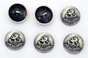 6 Metallknöpfe - LÖWE UND KRONE - lion crown buttons - Bild 1 von 7