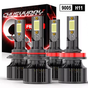 9005 H11 LED Headlight High/Low Beam Bulbs Kit For 2016 2017-2019 Honda City 4x - Picture 1 of 13