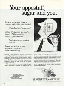 Vintage advertising print FOOD Sugar your appestat hunger switch in your brain  - Picture 1 of 1