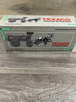 1991 Ertl Texaco / The Texas Company Horse Drawn Tanker Diecast Bank 9390VP - Image 1 of 4