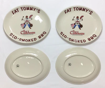 4 Cookhouse BBQ Platter Fat Tommy Ceramic Pig Plate Homer Laughlin China 13x10" - Image 1 of 4