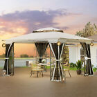 10x12ft  Canopy Patio Double Roof Top Gazebo Outdoor Wedding Party Tent Ventilat