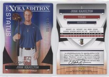2011 Donruss Elite Extra Edition Blue Die-Cut Status /100 Josh Hamilton #1