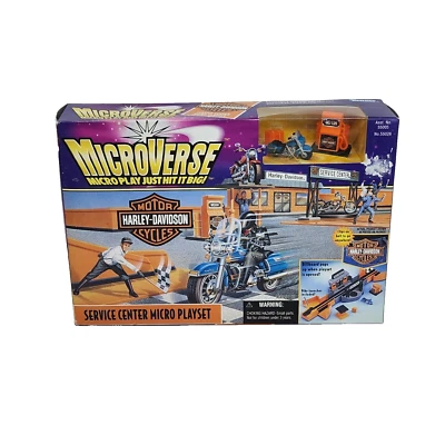 DE COLECCIÓN 1996 MICROVERSE HARLEY DAVIDSON CENTRO DE SERVICIO JUEGO NUEVO SELLADO KENNER Foto 1 de 4