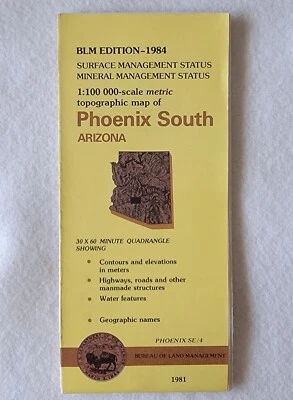 USGS BLM edition - 1984 topographic map of Phoenix South, Arizona  - Image 1 of 4