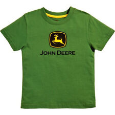John Deere Kinder Shirt Logo Klassisch 2-16 Jahre Kurzarm Baumwolle Grün