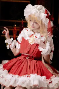 TouHou Project Flandre Scarlet Cosplay Dress Women Short Sleeved Costume Outfit - Bild 1 von 24