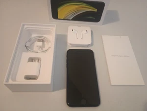 Apple iPhone SE (128GB) - Black [Locked to Carrier - Simple Mobile] A2275 - Afbeelding 1 van 10