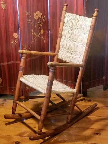 Antique Wood Rocking Chair Unique Style Cover