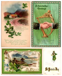 Vintage Postcard Lot St. Patrick's Day Four cards - Picture 1 of 9