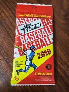 2019 Topps Heritage Baseball 9 Card Retail Pack - Full checklist within - Picture 1 of 3