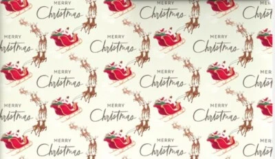 Hallmark Christmas Wrapping Paper Santa in Sled Roll 35 sq ft Holiday Gift - Image 1 of 4