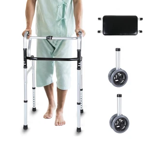Rollator Gehhilfe mit zusammenklappbar. Sitzfläche, faltbar und leicht mit Sitz - Bild 1 von 6