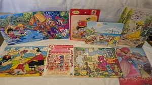 VINTAGE 1980/90s lot of Cardboard - Tray Jigsaw Puzzles - Popeye, McDonalds plus - Picture 1 of 24