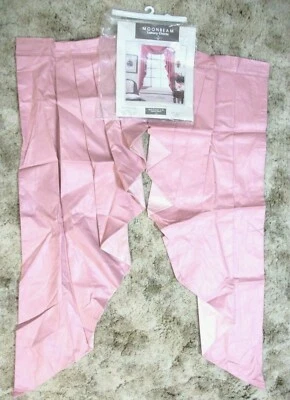 Jabot Cortina Ventana Chintz Rosa Polvorienta Forrada 24" x 38" (Un Par) 2 PANELES  Foto 1 de 4