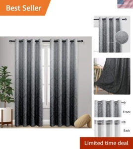 Gradient Blackout Curtains - 52x84” Damask Panels, Thermal Insulated, Set of 2 - Picture 1 of 9