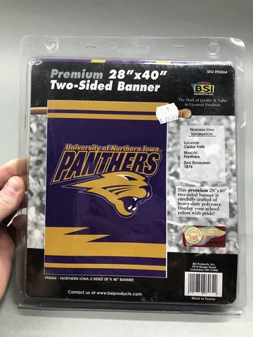 Northern Iowa Panthers 28" x 40" Two Sided House Banner NCAA Licensed Cover