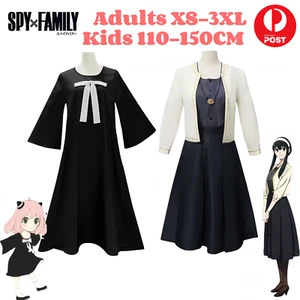 Spy X Family Yor Forger Anya Cosplay Costume Dress Outfits Full Set Kids Adults - Picture 1 of 19