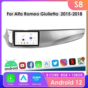 Autoradio 8+128GB per Alfa Romeo Giulietta 2015-2018 CarPlay GPS Navi BT5.0 WIFI - Foto 1 di 24
