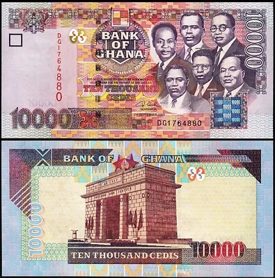 Ghana 10000 Cedis 2002, UNC, P-35a - Image 1 of 3