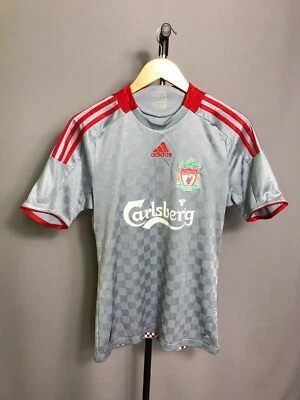Shirt 2008 2009 Steven Gerrard Liverpool Away Jersey Gray #8 Sz S - Image 1 of 4