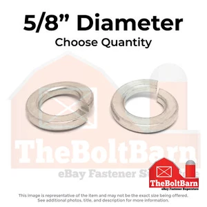 5/8" Stainless Steel Split Lock Washers (Choose Qty) - Picture 1 of 7