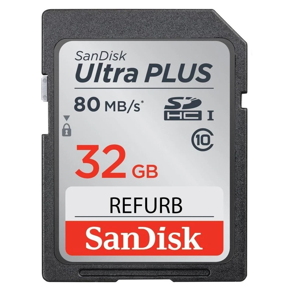 SanDisk Ultra Plus SDHC 32GB 80MB/S Class 10 UHS-I V10 - Image 1 of 1