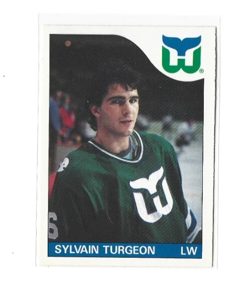 1985-86 O-Pee-Chee #43 Sylvain Turgeon NMMT - Image 1 of 2