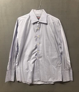Vineyard Vines Blue Cotton Murray Mens French Cuff Dress Shirt EUC Size XL - Picture 1 of 8