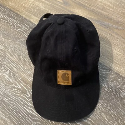 Mens Carhartt Cotton Canvas Cap Hat Adjustable Black   AH0289-M - Image 1 of 4