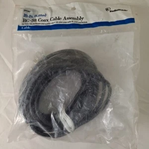 Radio Shack 20 Ft RG-58 Coaxial Cable Assembly New Old Stock In The Package. - Picture 1 of 4