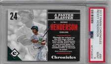 2017 Panini Chronicles Rickey Henderson PSA 9