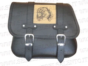 MONO BORSA LATERALE PELLE INDIANO H-D HARLEY DAVIDSON CUSTOM SOFTAIL BOBBER BIKE - Foto 1 di 1