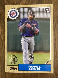 2022 Topps Update #87TBU-3 Royce Lewis RC ROOKIE 1987 Topps Insert Twins
