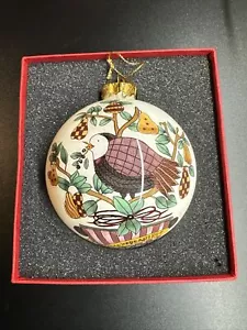 Debbie Mumm 12 Days of Christmas Glass Ornament A Partridge 2000 Mervyns - Picture 1 of 15