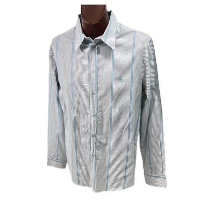 Vintage Versace Jeans Couture Ittierre Men XL Striped Button Up Shirt Elegant - Image 1 of 4