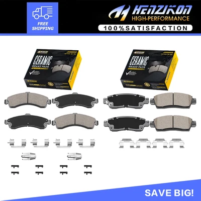 Передние задние керамические тормозные колодки для Buick Rainier Trailblazer Envoy Ascender SSR ~ - Изображение 1 из 4