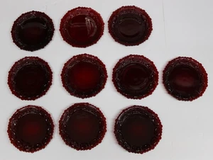 Juego de 10 platos vintage de pan y mantequilla Avon rojo rubí 1876 Cape Cod 7,25" - Imagen 1 de 5