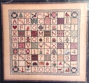 Blue Ribbon Designs TINY TREES AND GIFTS FOR THEE Sampler Chart - Picture 1 of 3