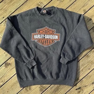 Vintage 2003 Harley Davidson Sweatshirt Longhorn TX Holoubek USA Made Size L - Image 1 of 4