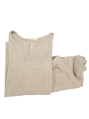 Conjunto de punto acanalado Ekouaer manga corta top pantalones cortos ropa para dormir talla M Foto 1 de 4