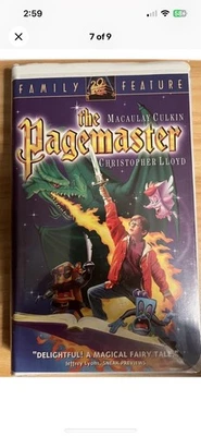 The Pagemaster ****VHS Clamshell Edition Macaulay Culkin, Christopher Lloyd - Image 1 of 2